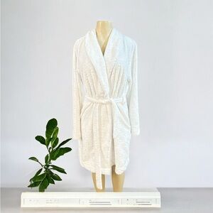 CALVIN KLEIN Women's Kimono Wrap Sleep Robe Long Sleeve White Color.Size XS/S